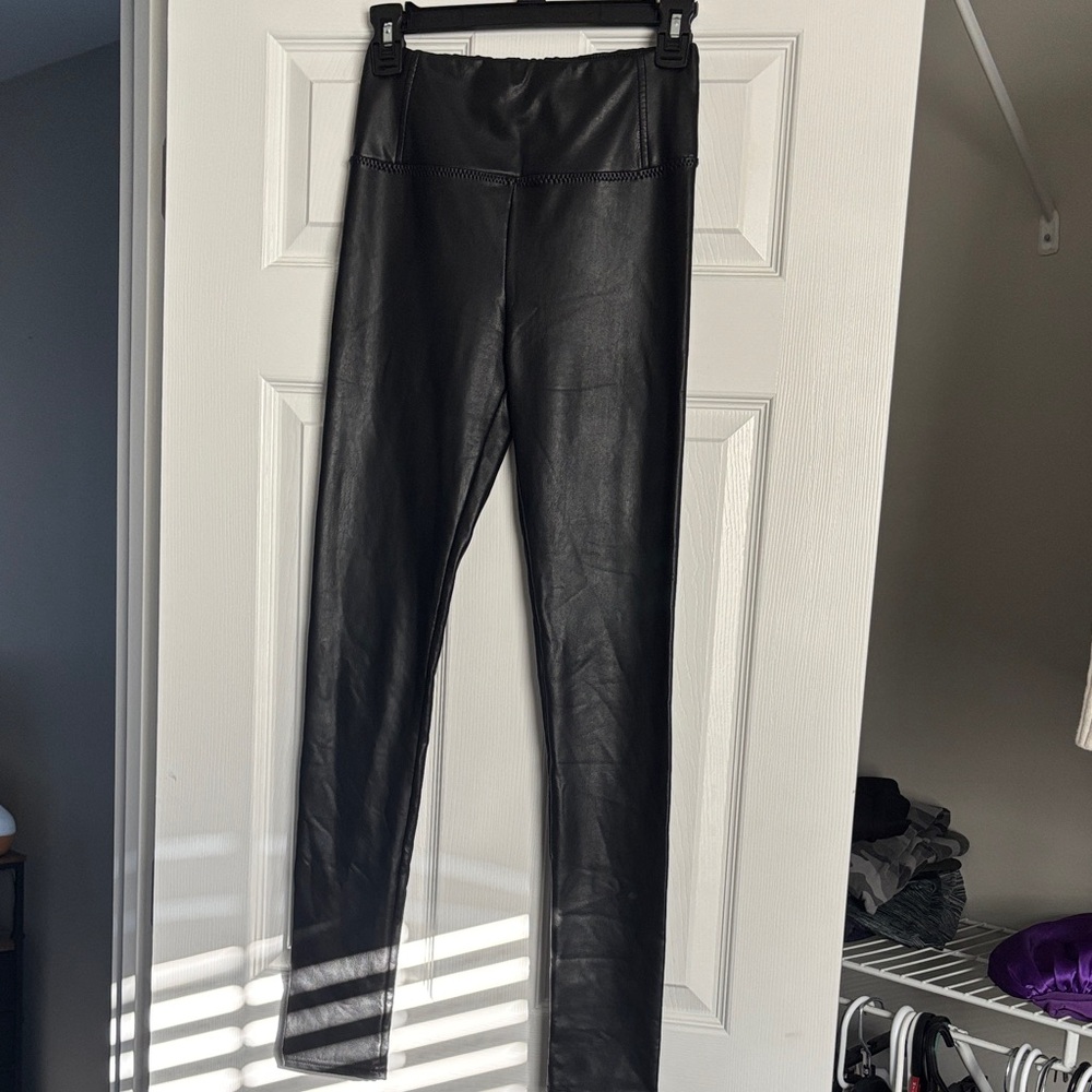 Black Faux Leather Leggings